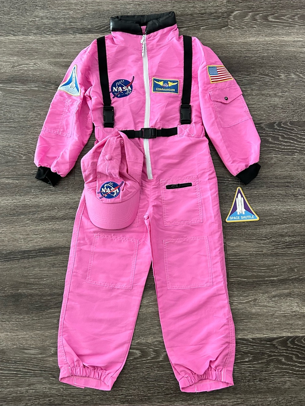 Aeromax Get Real Gear Kids 6-8 NASA Astronaut Pink Flight Jumpsuit Costume NWT